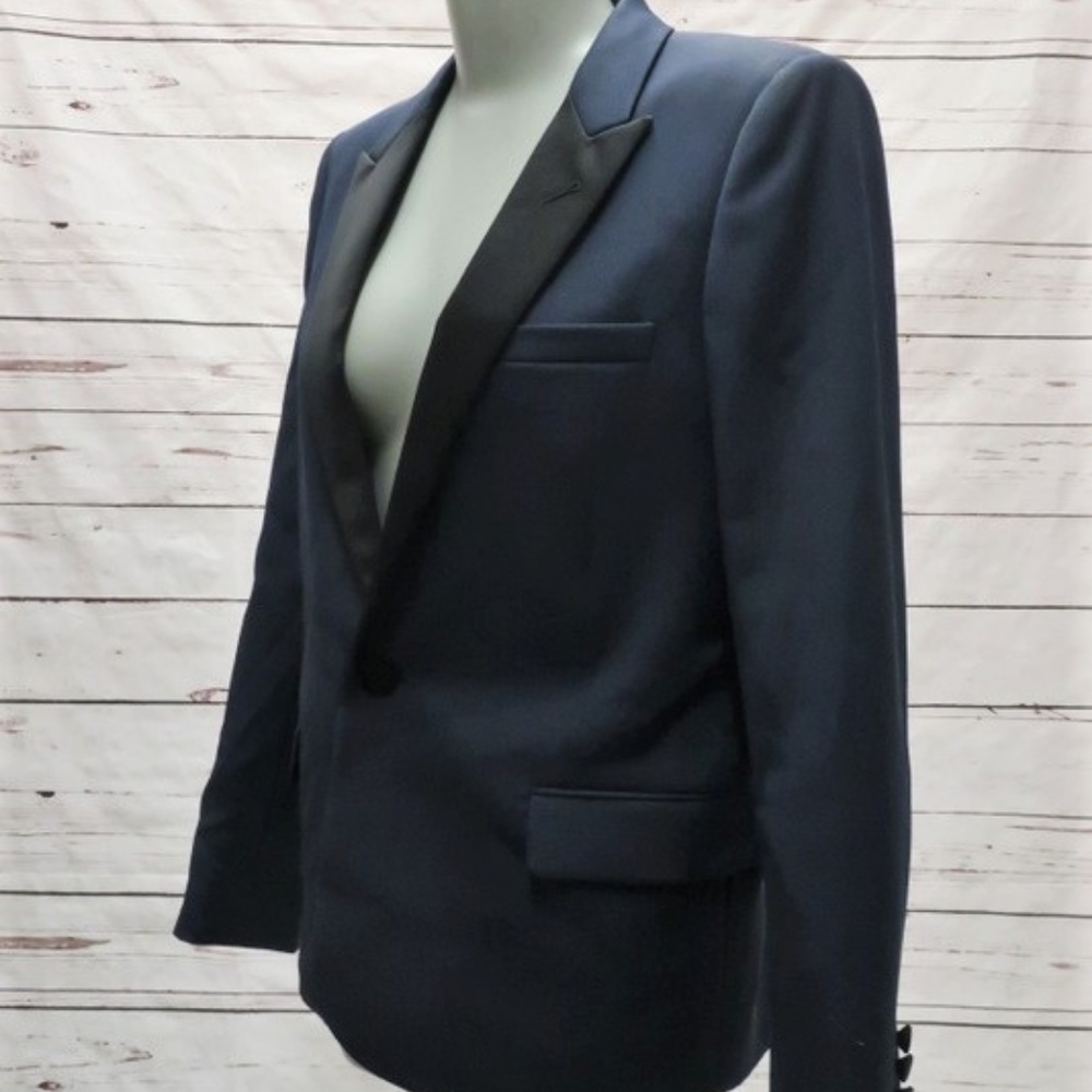 Saint Laurent Le Smoking Jacket Navy Wool - Picture 7 of 8